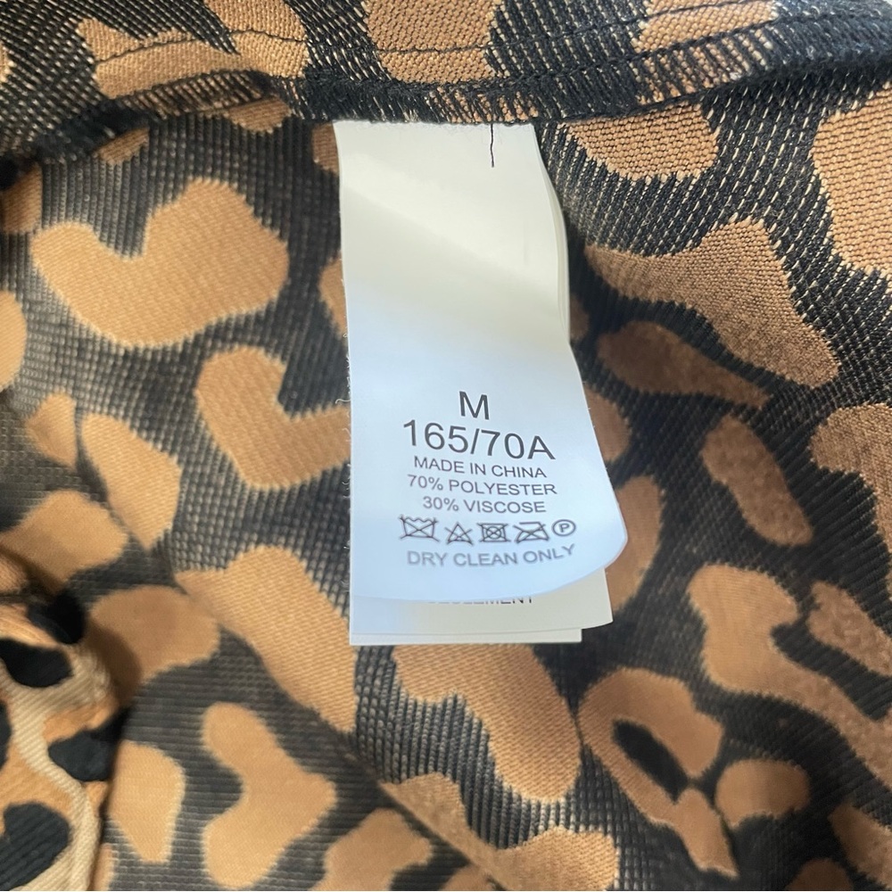 Leopard Print A-Line Midi Skirt in Brown - Picture 8 of 10